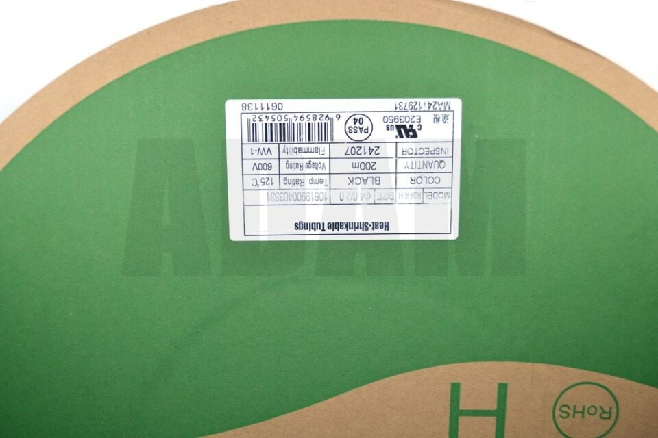 200 Metre 4mm Siyah Isı İle Daralan Makaron Isıyla MT-M4S