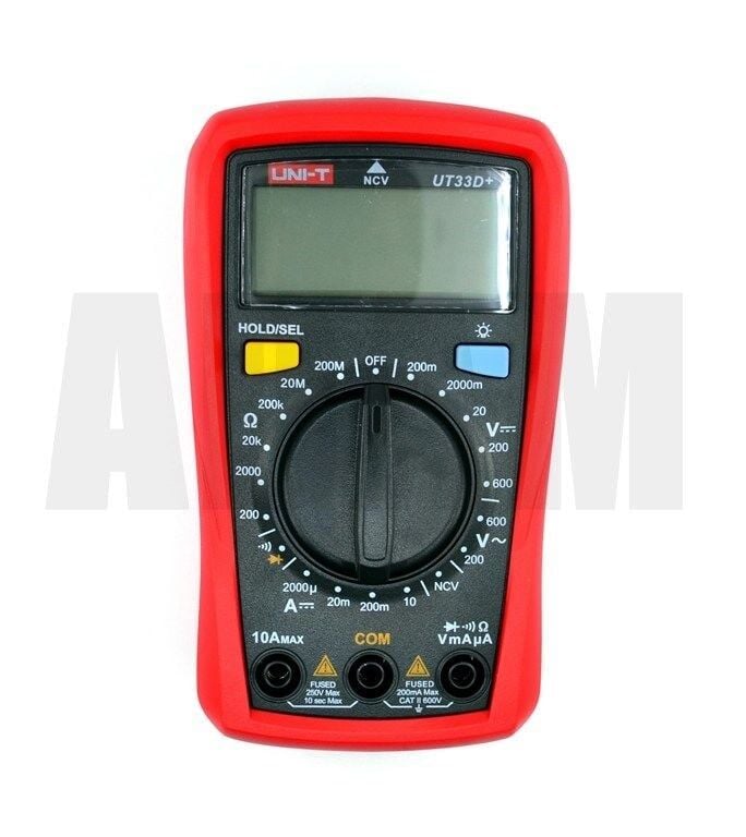 UNI-T UT33D+ Dijital Multimetre - AC/DC Voltaj Ölçer ve NCV Temassız Elektrik Dedektörü
