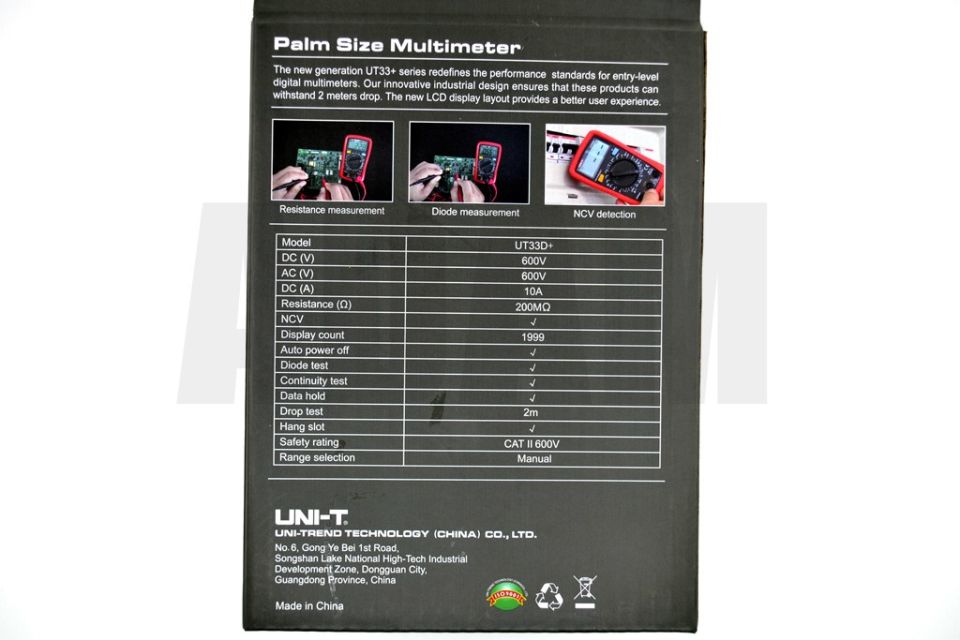 UT33D+ Dijital Multimetre AC/DC