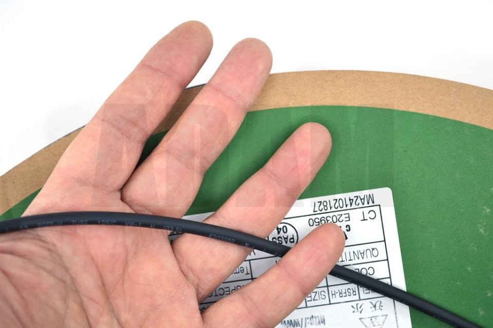 200 Metre 3,5mm Siyah Isı İle Daralan Makaron Isıyla MT-M3.5S