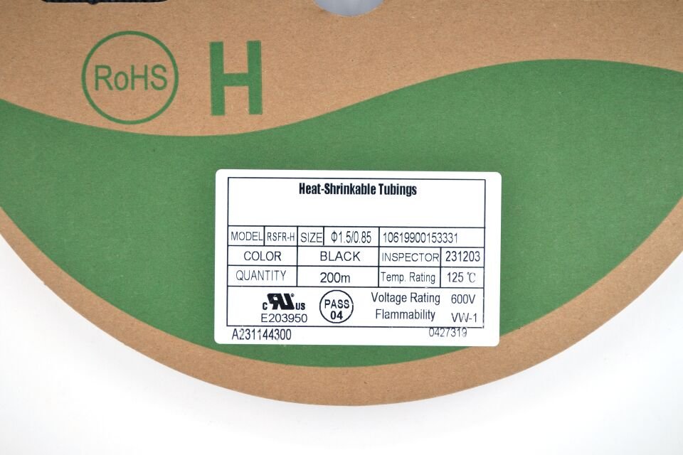 200 Metre 1,5mm Siyah Isı İle Daralan Makaron Isıyla MT-M1.5S