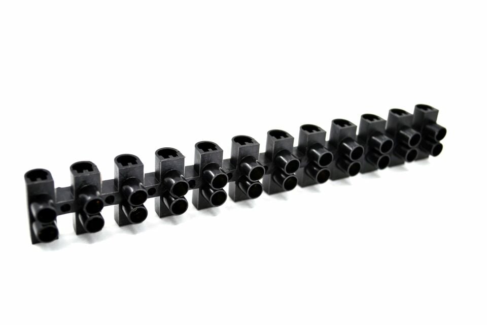 10 Adet No4 Siyah Sıra Klemens Maks. 6mm² Kabloya Kadar