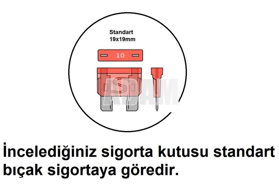 10 Adet Bıçak Sigorta Yuvası 3mm² Kablolu Sıvı Muhafaza Kapaklı Kutu