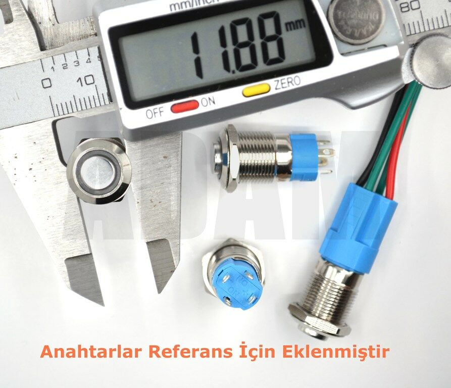 12mm Metal Kalıcı Anahtar Soketi MT-AN12MM