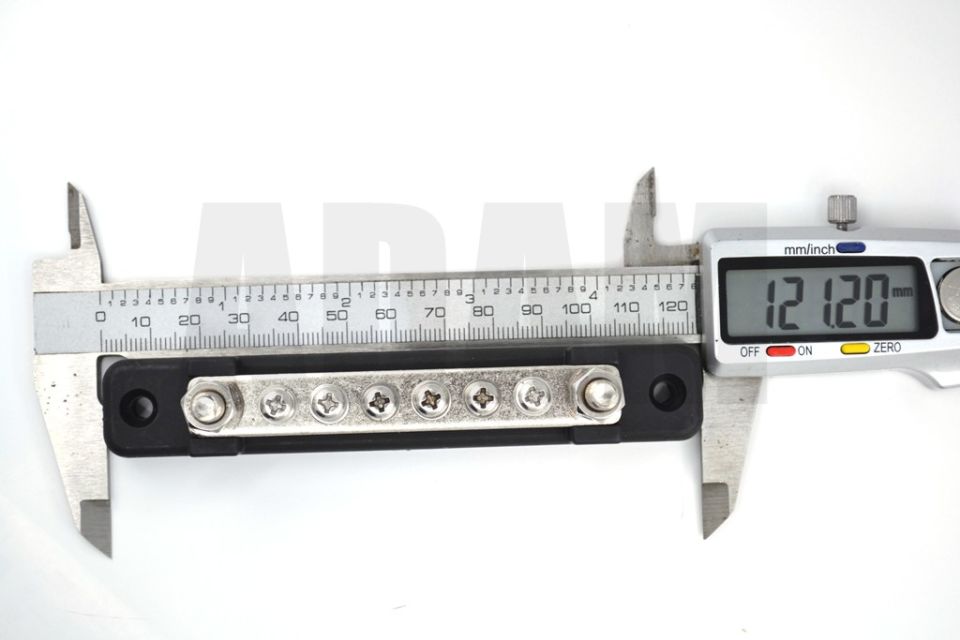 Kısa Şase Terminali 100A 6 Vidalı 2XM6 Kutuplu Busbar Güç Dağıtım Bloğu MT-ST100