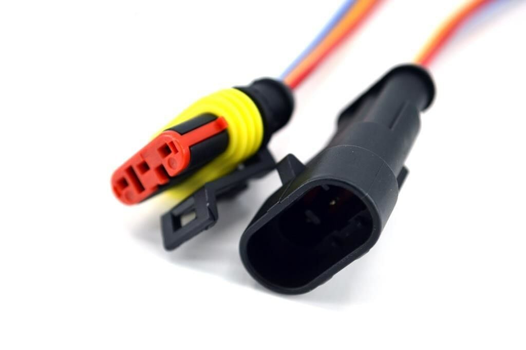 1 Takım 3 Kablolu Süper Seal Erkek Dişi Elektrik Bağlantı Soketi MT-10