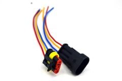 1 Takım 3 Kablolu Süper Seal Erkek Dişi Elektrik Bağlantı Soketi MT-10