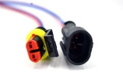 1 Takım 2 Kablolu Süper Seal Erkek Dişi Elektrik Bağlantı Soketi MT-09