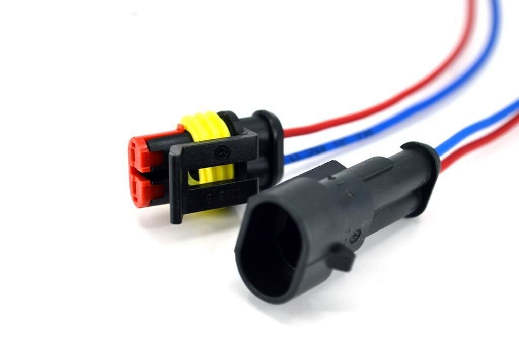 1 Takım 2 Kablolu Süper Seal Erkek Dişi Elektrik Bağlantı Soketi MT-09