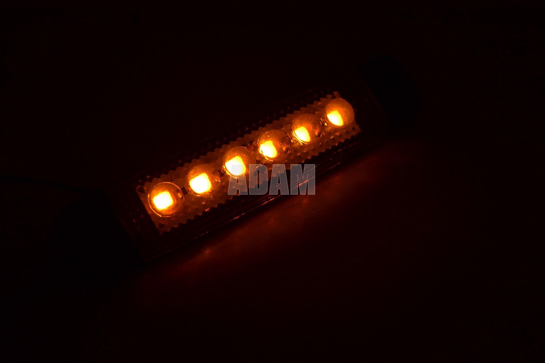 10 Adet Sarı Turuncu Parmak Lamba 6 Led Su Geçirmez 12V 24V
