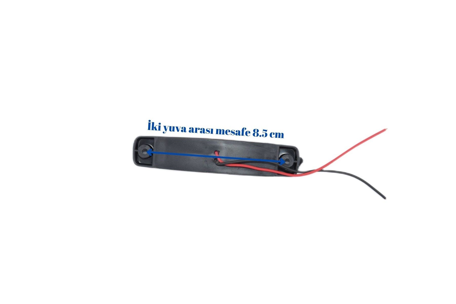 10 Adet Sarı Turuncu Parmak Lamba 6 Led Su Geçirmez 12V 24V