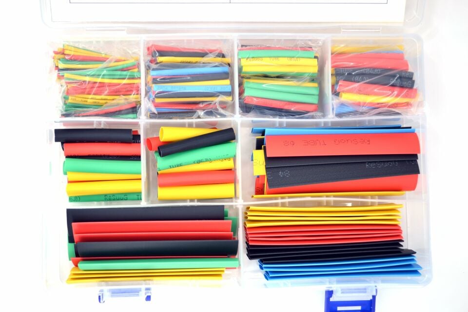 Isıyla Daralan Makaron Seti Karışık Kutulu Isı İle 328 Parça Renkli MT-SET01