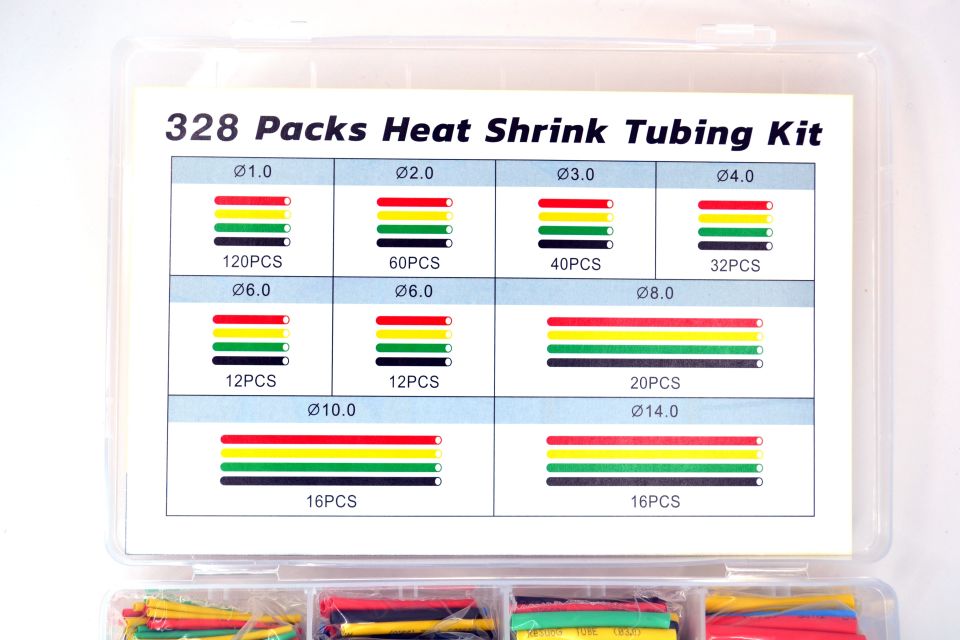 Isıyla Daralan Makaron Seti Karışık Kutulu Isı İle 328 Parça Renkli MT-SET01