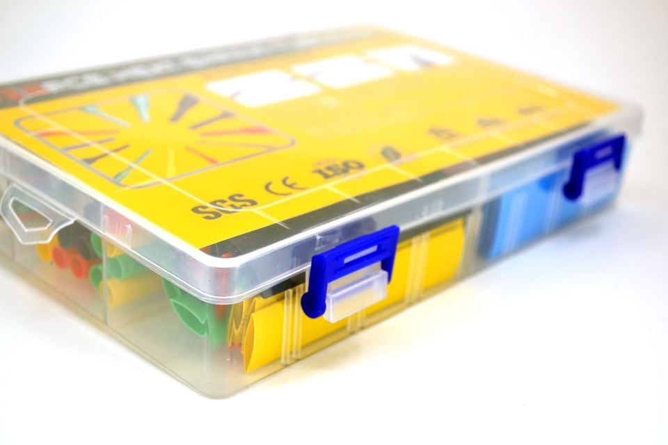 Isıyla Daralan Makaron Seti Karışık Kutulu Isı İle 328 Parça Renkli MT-SET01