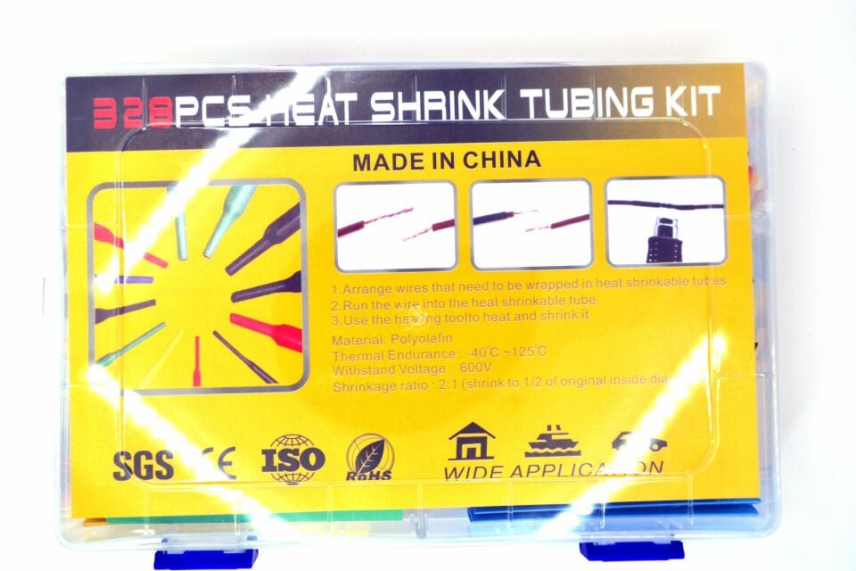 Isıyla Daralan Makaron Seti Karışık Kutulu Isı İle 328 Parça Renkli MT-SET01