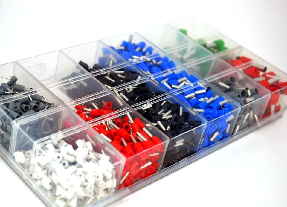 Kablo Yüksüğü Seti Karışık Kutulu 1200 Adet Renkli Yüksük MT-SET02