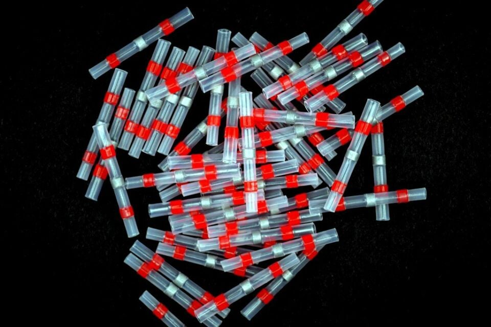 100Ad. Lehimli Kablo Birleştirici Daralan Makaronlu Ekmuf 0,50-1,50 Kırmızı MT-EK02