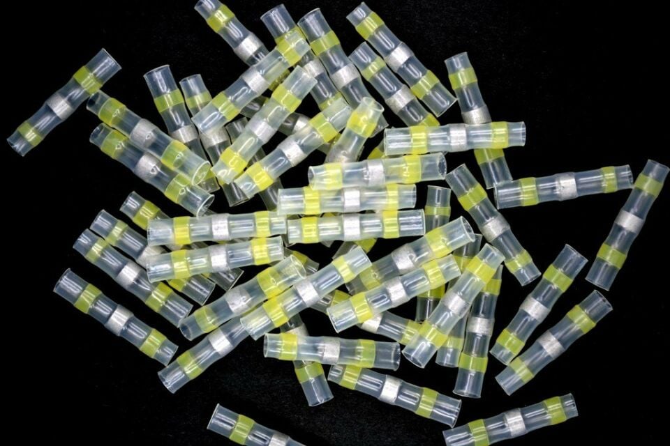 100Ad. Lehimli Kablo Birleştirici Daralan Makaronlu Ekmuf 4,0-6,0 Sarı MT-EK04