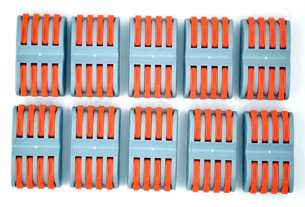 10 Adet 4 Giriş 4 Çıkış Kablo Konnektörü Mandallı Buat Klemensi MT-KL0404