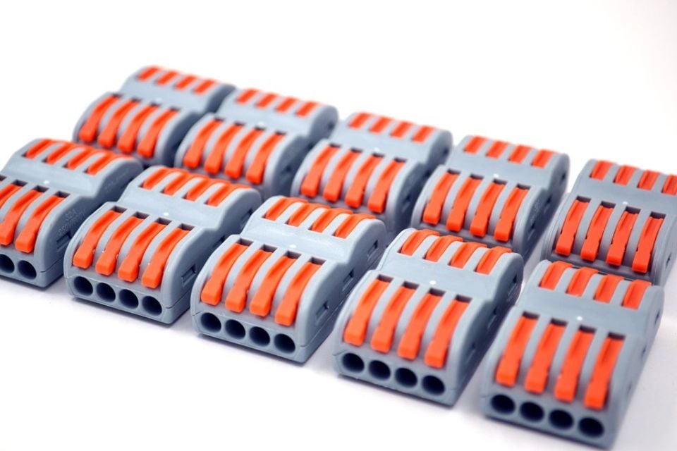 10 Adet 4 Giriş 4 Çıkış Kablo Konnektörü Mandallı Buat Klemensi MT-KL0404