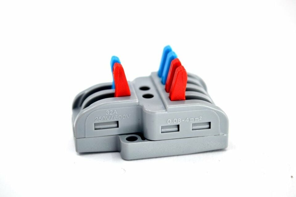 10 Adet 2 Giriş 2+2 Çıkış Kablo Konnektörü Mandallı Buat Klemensi MT-KL0204