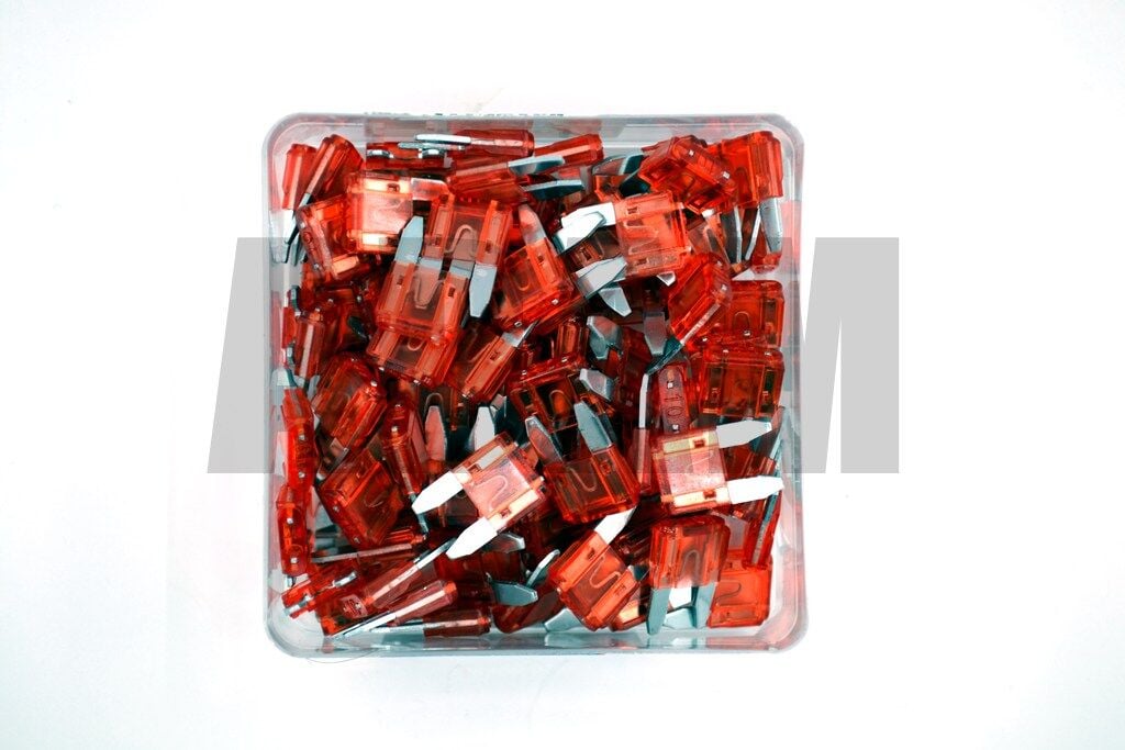 100 Adet 10A Kırmızı Mini Oto Bıçak Sigorta 12V - 32V DC