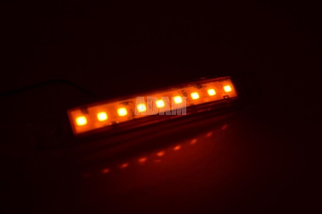 10 Adet Sarı Turuncu Parmak Lamba 9 Led Su Geçirmez 12V 24V