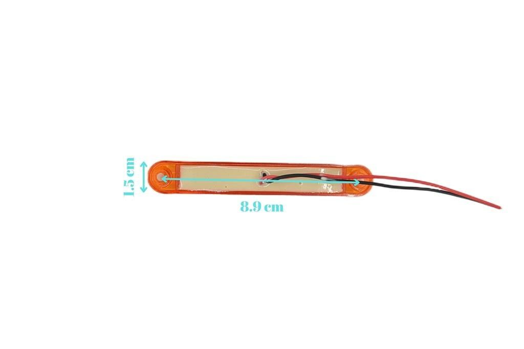 10 Adet Sarı Turuncu Parmak Lamba 9 Led Su Geçirmez 12V 24V