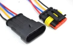 1 Takım 4 Kablolu Süper Seal Erkek Dişi Elektrik Bağlantı Soketi MT-11