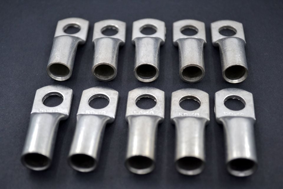 10 Adet Sıkmalı Kablo Pabucu Bakır Skp 50mm M10 MT-SKP50M10