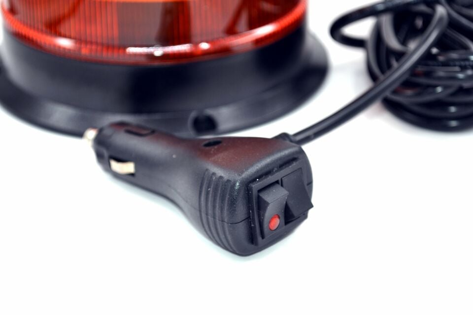 Turuncu Tepe Lambası Mıknatıslı 10 Çakar Fonksiyonlu 12V 24V