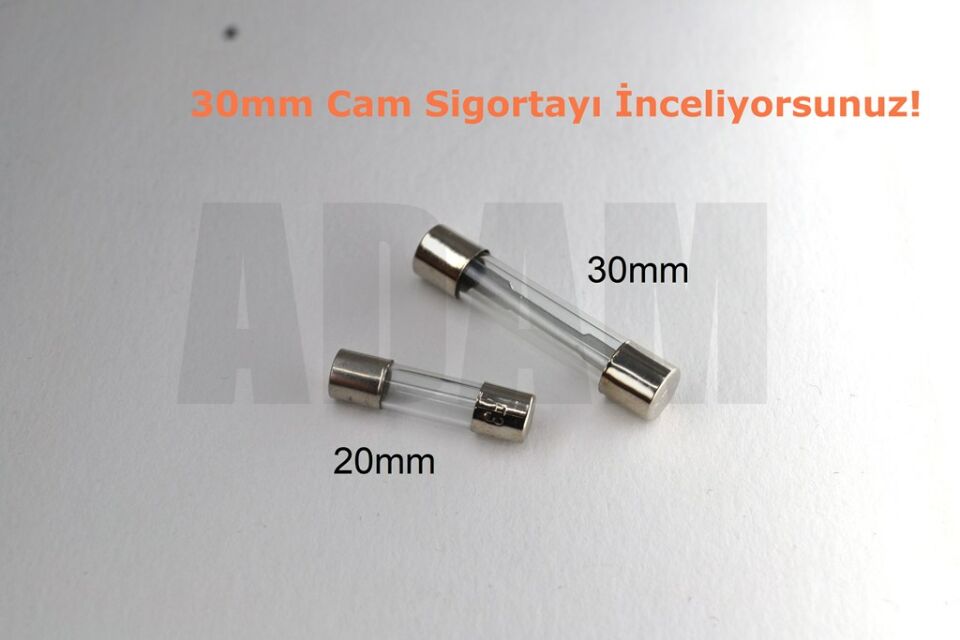 100 Adet 15 Amper Cam Sigorta 15A 6X30mm MT-CAM3015