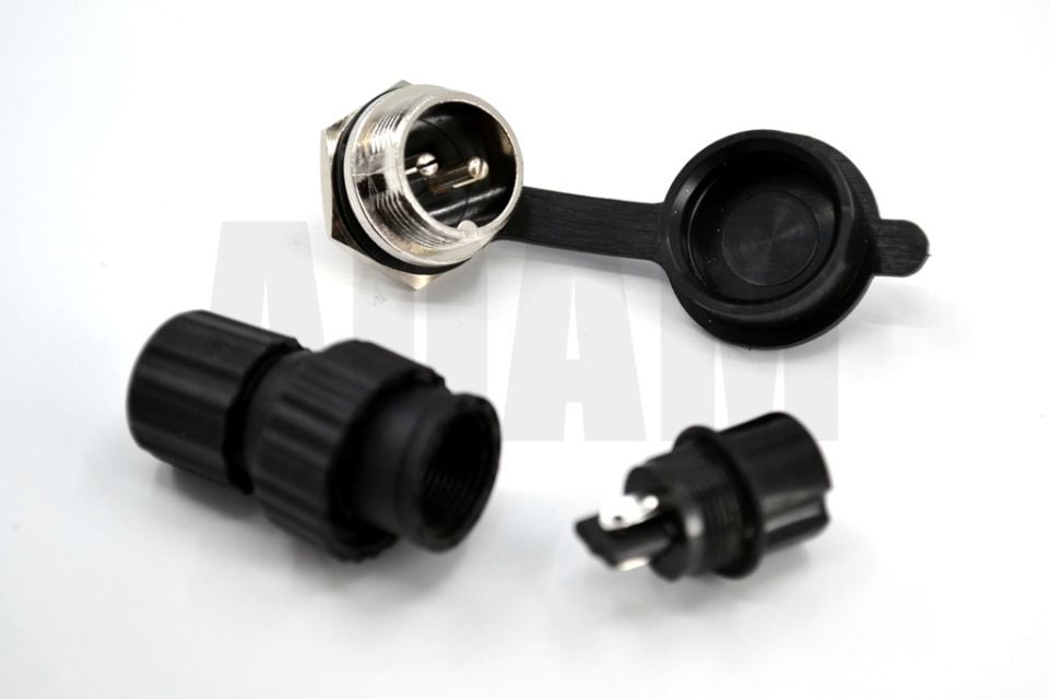 2 Pin Su Geçirmez Mike Konnektör Takım Mayk Soket Panel Tip GX16