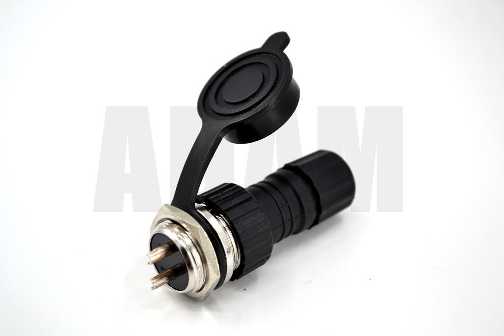 2 Pin Su Geçirmez Mike Konnektör Takım Mayk Soket Panel Tip GX16