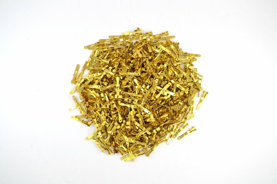 500 Adet 2,8mm Tırnaklı Erkek Fiş Prinç Terminal Kablo Ucu