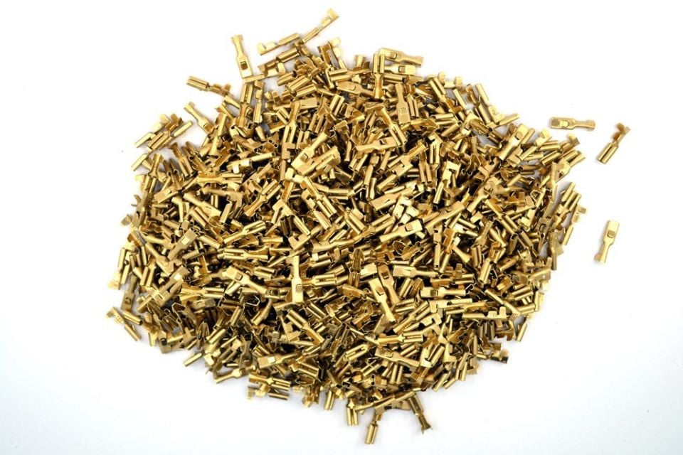 1000 Adet 2,8mm Tırnaklı Dişi Fiş Prinç Terminal Kablo Ucu