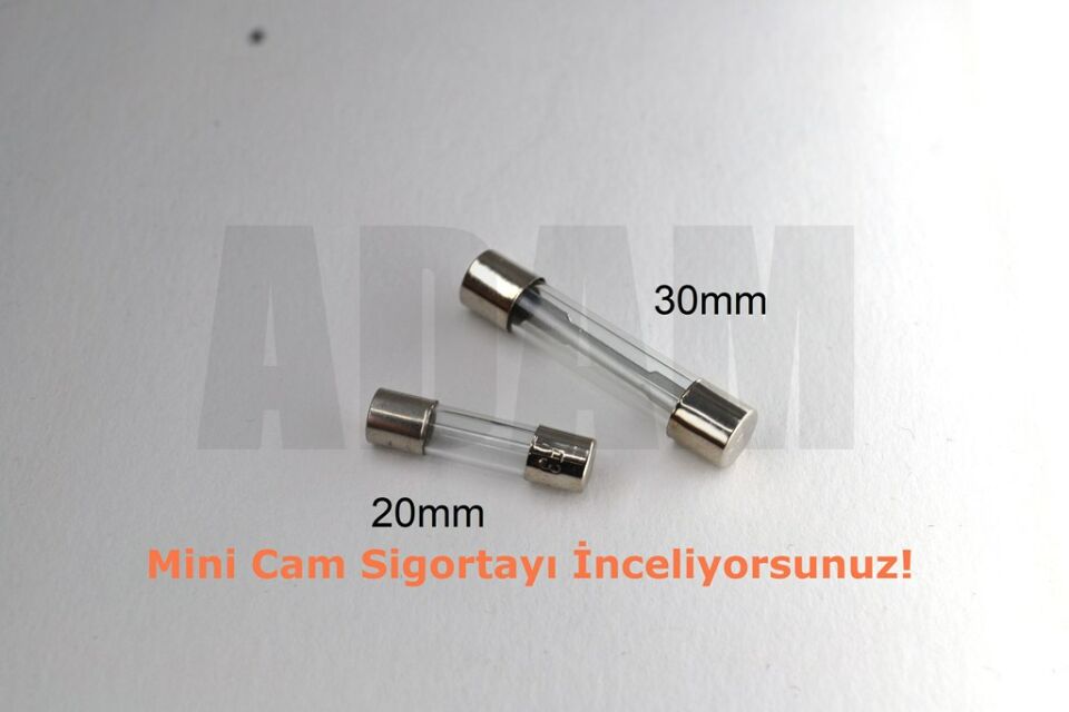 100 Adet 5 Amper Mini Cam Sigorta 5A 5X20mm MT-CAM2005