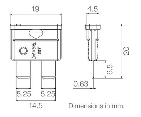 100 Adet 40 Amper Turuncu Standart Bıçak Sigorta 40A