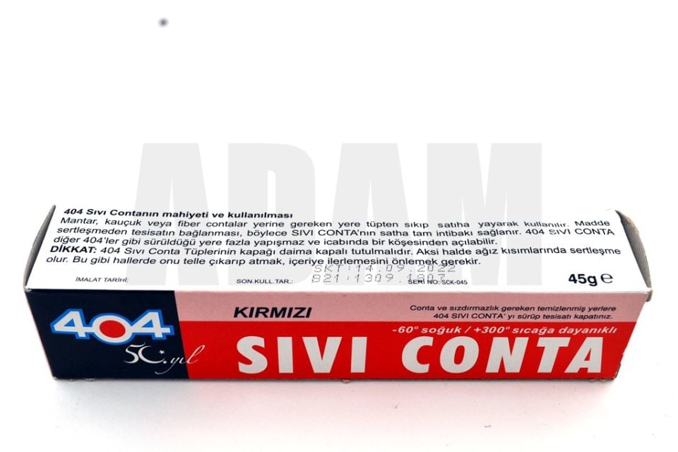 Kırmızı Sıvı Conta 45Gr Tüp +300C°