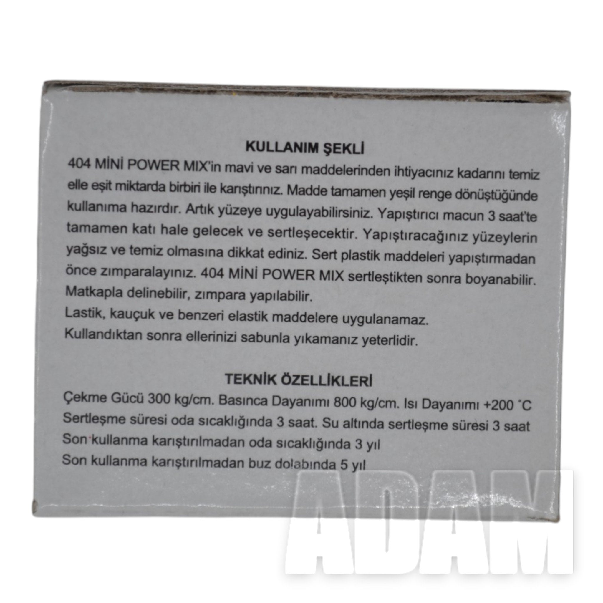 Power Mix Plastik Çelik Macun Yapıştırıcı 40Gr. Mavi-Sarı