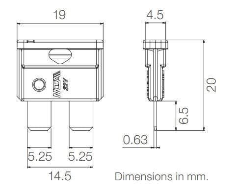 100 Adet 4 Amper Pembe Standart Bıçak Sigorta 4A