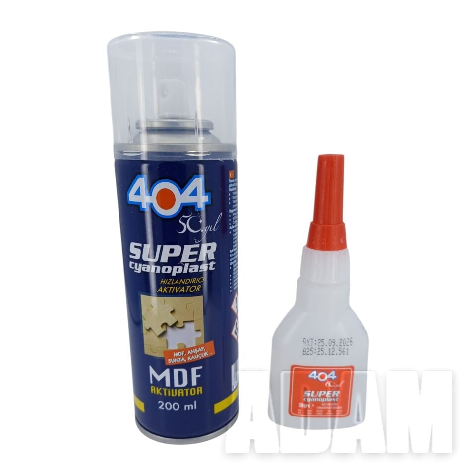 MDF Yapıştırıcı Hızlı Spreyli Kit 200ml Super Cyanoplast SKT 25.09.2026