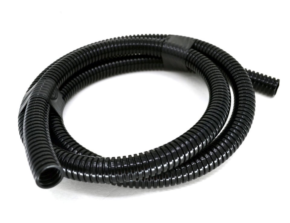 29mm Yarıksız Spiral Boru Kablo Izolasyon Hortumu Siyah Esnek