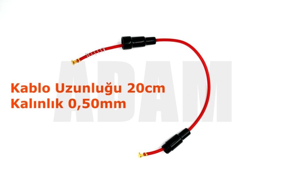 5X20 Mini Cam Sigorta Yuvası Kablolu