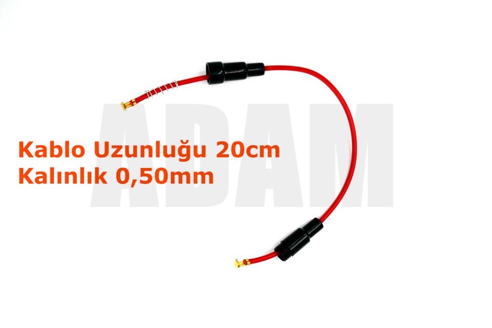 5X20 Mini Cam Sigorta Yuvası Kablolu