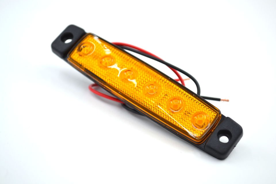12V 6 Led Turuncu Parmak Lamba Su Geçirmez İnce Dizayn Side Marker