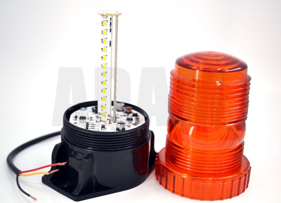 Mini İnce Çakar Tepe Lambası Turuncu 12V-110V Aralığı Çalışır