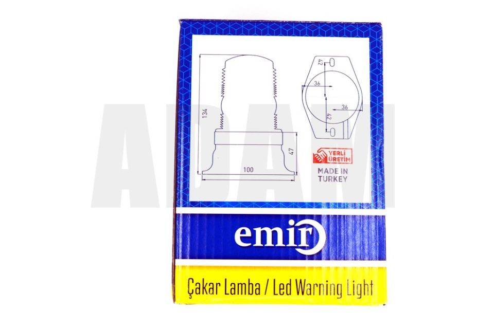 Mini İnce Çakar Tepe Lambası Turuncu 12V-110V Aralığı Çalışır