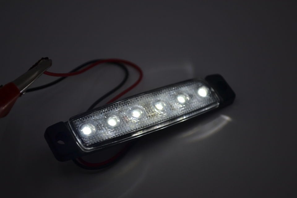 12V 6 Led Beyaz Parmak Lamba Su Geçirmez İnce Dizayn Side Marker