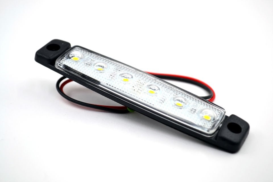 12V 6 Led Beyaz Parmak Lamba Su Geçirmez İnce Dizayn Side Marker